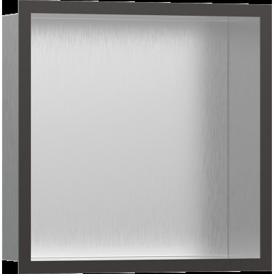 XtraStoris Individual BSS Настінна ніша з рамкою 30х30х10см Brushed Black Chrome (56097340)