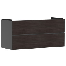 Тумба під умивальник Xevolos E 1180/475 з 2-ма шухлядами, Slate Matt Grey/Front Dark Oak (54186730)