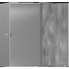 XtraStoris Rock Настінна ніша з дверцятами 30х30х14см Brushed Stainless Steel (56091800)