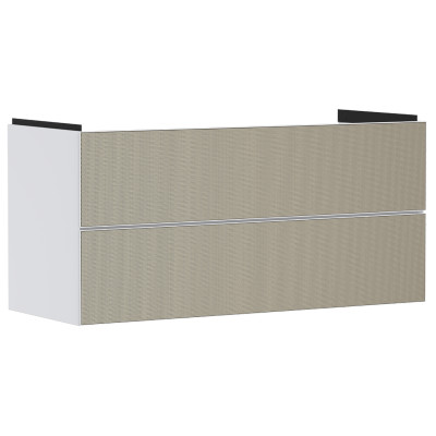 Тумба під умивальник Xevolos E 1180/475 з 2-ма шухлядами, Matt White/Front Patterned Bronze (54184390)