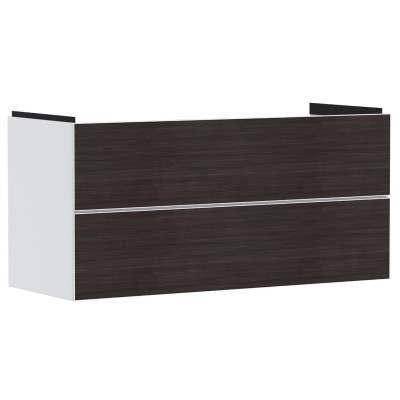 Тумба під умивальник Xevolos E 1180/475 з 2-ма шухлядами, Matt White/Front Dark Oak (54184730)