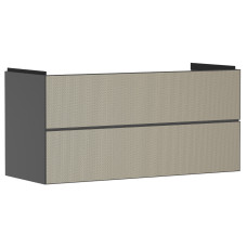 Тумба під умивальник Xevolos E 1180/475 з 2-ма шухлядами, Slate Matt Grey/Front Patterned Bronze (54186390)