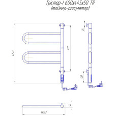 Електрична рушникосушарка Тристар-I 600х445/55 TR