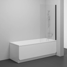 Шторка для ванны неподвижная одноэлементная NVS1-80 Transparent Black 7O840100Z1 RAVAK