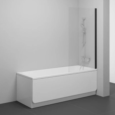 Шторка для ванны неподвижная одноэлементная NVS1-80 Transparent Black 7O840100Z1 RAVAK