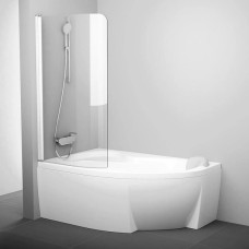Шторка для ванны одноэлементная CVSK1 ROSA 140-150 L Transparent, (7QLM0100Y1) RAVAK