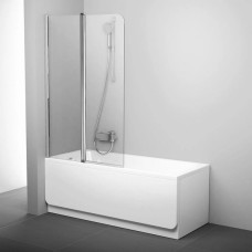 Шторка для ванны двухэлементная CVS2-100 L Transparent, (7QLA0C00Z1) RAVAK