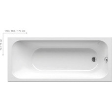 Ванна прямокутна CHROME 150x70, RAVAK