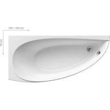 Ванная ассиметричная левая AVOCADO 150x75 L, RAVAK
