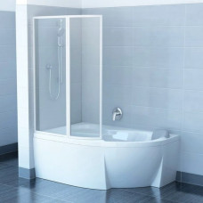 Шторка для ванны двухэлементная VSK2 ROSA II 170 L Rain, RAVAK