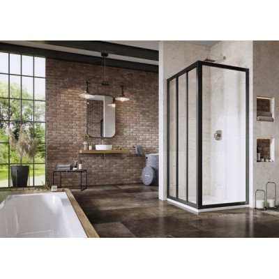 Душевая стенка неподвижная одноэлементная APSS-80 1980 Transparent Black 940403R2Z1 RAVAK