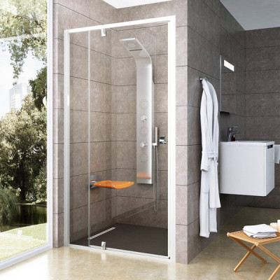 Душевая дверь двухэлементная Pivot PDOP2-100 Transparent, (03GA0100Z1) RAVAK