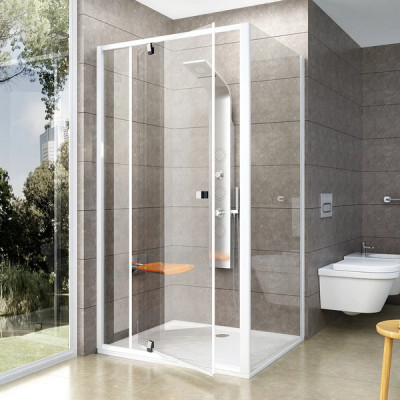 Душевая дверь двухэлементная Pivot PDOP2-100 Transparent, (03GA0100Z1) RAVAK Душевая дверь двухэлементная Pivot PDOP2-100 Transparent, (03GA0100Z1) RAVAK