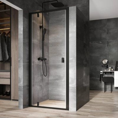 Душевые двери NDOP1 90 Transparent Black RAVAK
