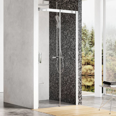 Душевые двери двухэлементные MSD2-120 R Transparent, (0WPG0C00Z1) RAVAK