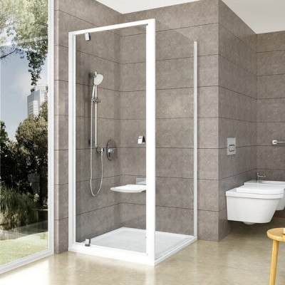 Душевые двери одноэлементные Pivot PDOP1-80 Transparent, (03G40100Z1) RAVAK