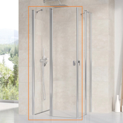 Душевая дверь двухэлементная CHROME CRV2-90 Transparent, (1QV70C00Z1) RAVAK