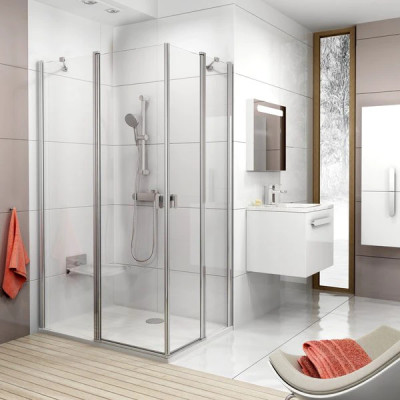 Душевая дверь двухэлементная CHROME CRV2-90 Transparent, (1QV70C00Z1) RAVAK Душевая дверь двухэлементная CHROME CRV2-90 Transparent, (1QV70C00Z1) RAVAK