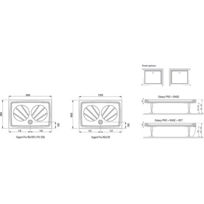 Душовий піддон GIGANT PRO 120x90, RAVAK Душовий піддон GIGANT PRO 120x90, RAVAK