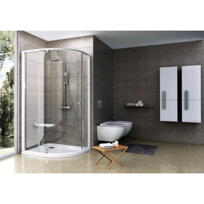 Душевая кабина полукруглая PIVOT PSKK3-100 Transparent, (376AA100Z1) RAVAK Душевая кабина полукруглая PIVOT PSKK3-100 Transparent, (376AA100Z1) RAVAK