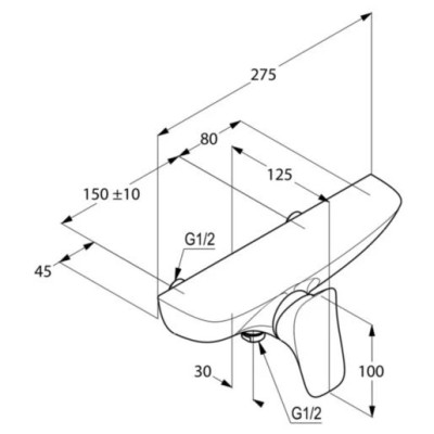 Смеситель для душа DN 15 Ambienta (537100575), Kludi Смеситель для душа DN 15 Ambienta (537100575), Kludi