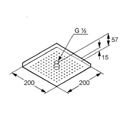 Верхній душ DN 15 A-QA (6653005-00), Kludi Верхній душ DN 15 A-QA (6653005-00), Kludi
