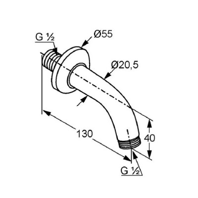 Душовий кронштейн DN 15 Freshline (6235305-00), Kludi Душовий кронштейн DN 15 Freshline (6235305-00), Kludi