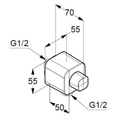 Підключення душового шланга DN 15 A-QA (6554405-00), Kludi Підключення душового шланга DN 15 A-QA (6554405-00), Kludi