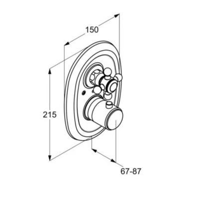 Змішувач для душу Adlon (517204520) золотий, Kludi Змішувач для душу Adlon (517204520) золотий, Kludi