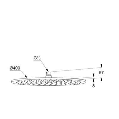 Верхній душ DN 15 A-QA (6434005-00), Kludi Верхній душ DN 15 A-QA (6434005-00), Kludi