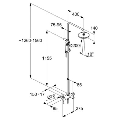 Душевая система Dual Shower System Logo (6808305-00), Kludi Душевая система Dual Shower System Logo (6808305-00), Kludi