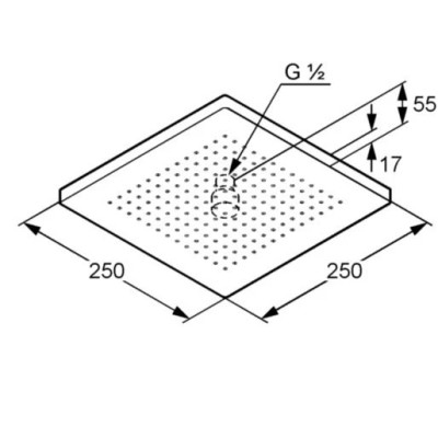 Верхній душ DN 15 A-QA (6654105-00), Kludi Верхній душ DN 15 A-QA (6654105-00), Kludi