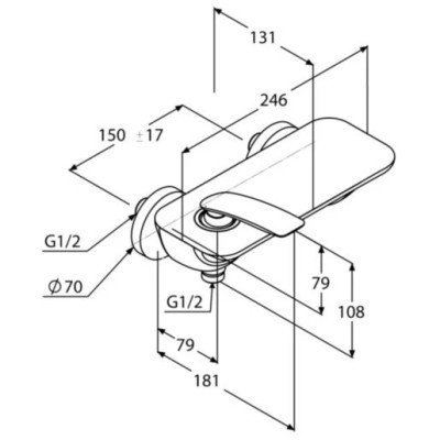 Смеситель для душа DN 15 Balance (527100575), Kludi Смеситель для душа DN 15 Balance (527100575), Kludi