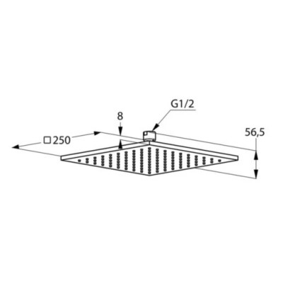 Верхний душ DN 15 A-QA (6442505-00), Kludi Верхний душ DN 15 A-QA (6442505-00), Kludi