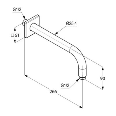 Душовий кронштейн DN 15 A-QA (6653305-00), Kludi Душовий кронштейн DN 15 A-QA (6653305-00), Kludi