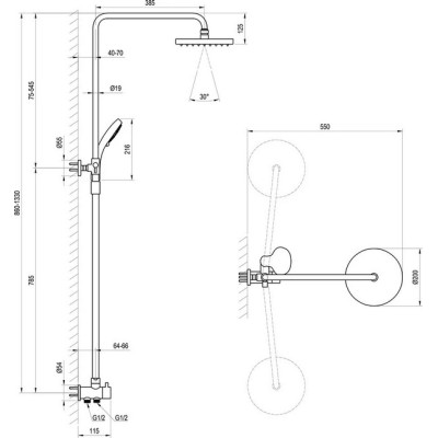 Душевой набор DS 090.00 Flat X07P232 RAVAK Душевой набор DS 090.00 Flat X07P232 RAVAK