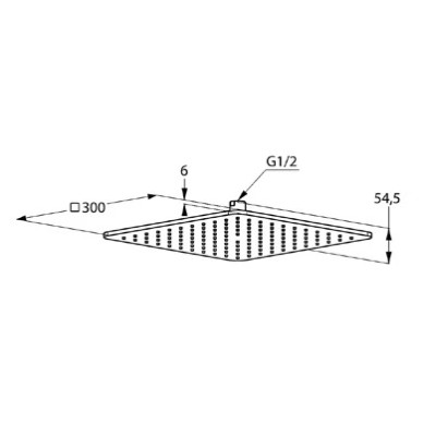 Верхний душ DN 15 A-QA (6453005-00), Kludi Верхний душ DN 15 A-QA (6453005-00), Kludi