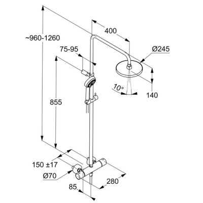 Душова система Dual Shower System Logo 6808239-00 Kludi Душова система Dual Shower System Logo 6808239-00 Kludi