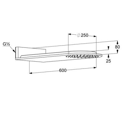 Верхній душ DN 15 A-QA (6487005-00), Kludi Верхній душ DN 15 A-QA (6487005-00), Kludi
