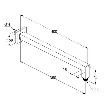 Душовий кронштейн DN 15 A-QA (6654405-00), Kludi Душовий кронштейн DN 15 A-QA (6654405-00), Kludi