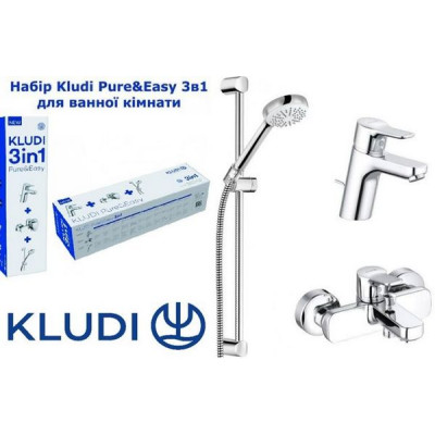 Набор смесителей 3 в 1 Pure&Easy (376850565), Kludi Набор смесителей 3 в 1 Pure&Easy (376850565), Kludi