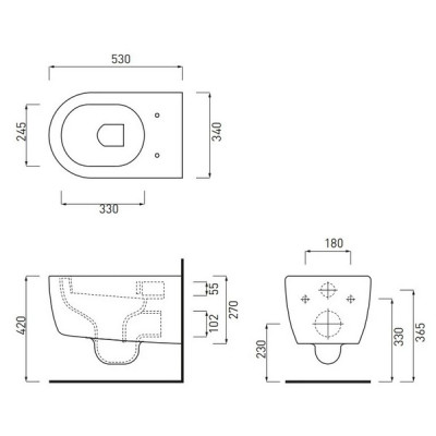 Унитаз подвесной Smile (SMVSNW), CIELO Унитаз подвесной Smile (SMVSNW), CIELO