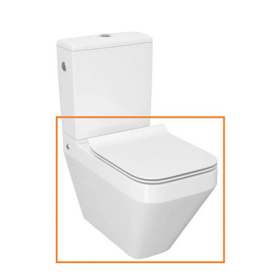 Напольный унитаз Crea CleanOn с крышкой Slim дюропласт soft close (CCCZ1005946213) Cersanit