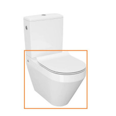 Напольный унитаз Crea Oval CleanOn с крышкой Slim дюропласт soft close (CCCZ1005956213) Cersanit