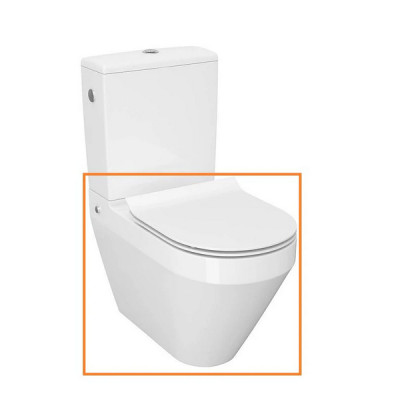 Напольный унитаз Crea Oval CleanOn с крышкой Slim дюропласт soft close (CCCZ1005956213) Cersanit