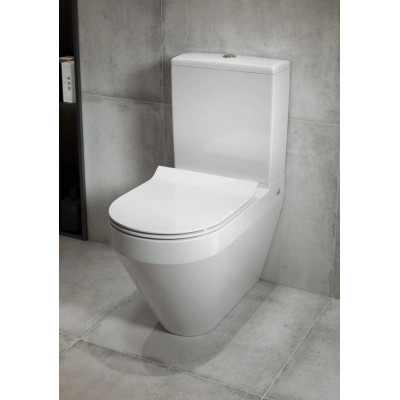 Напольный унитаз Crea Oval CleanOn с крышкой Slim дюропласт soft close (CCCZ1005956213) Cersanit Напольный унитаз Crea Oval CleanOn с крышкой Slim дюропласт soft close (CCCZ1005956213) Cersanit