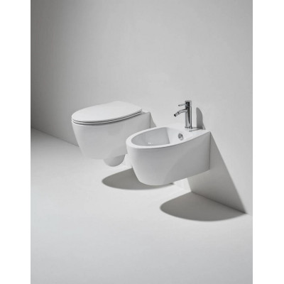 Унітаз підвісний Lft Spazio з кришкою soft-close LFT18-F85-LFT006 Glossy white SIMAS