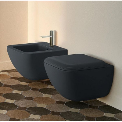 Унитаз подвесной Shui Comfort Basalto с крышкой soft close SHCOVSKCPVSHCOTFBA CIELO Унитаз подвесной Shui Comfort Basalto с крышкой soft close SHCOVSKCPVSHCOTFBA CIELO