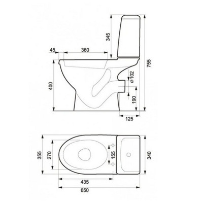 Компакт EKO Е011 с крышкой дюропласт (CCKZ1008018067), Cersanit Компакт EKO Е011 с крышкой дюропласт (CCKZ1008018067), Cersanit
