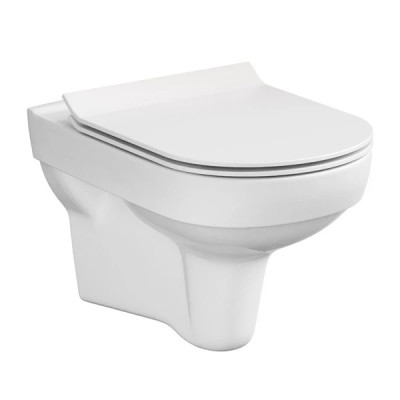 Унітаз підвісний City CleanOn з кришкою Slim дюропласт soft close (SZCZ1001731608) Cersanit